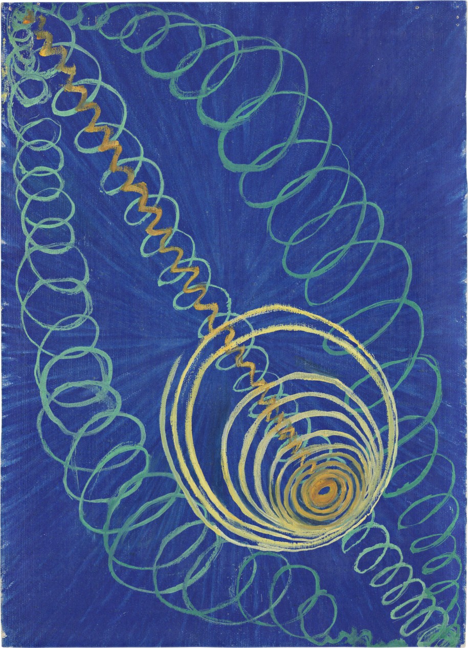 Spiral artwork by Hilma af Klint