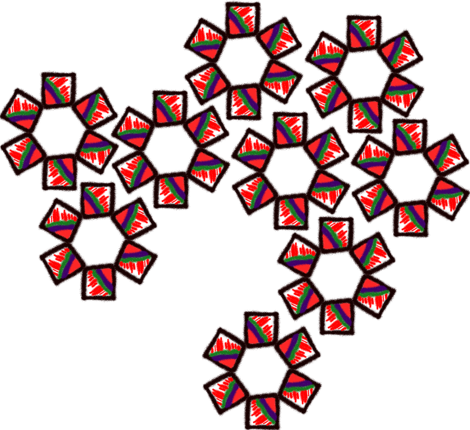 Abstract patterns envisioned during meditation